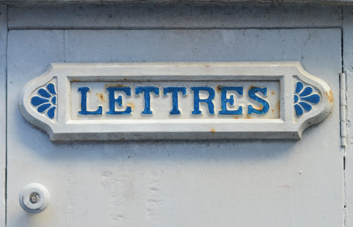 Plaque lettres