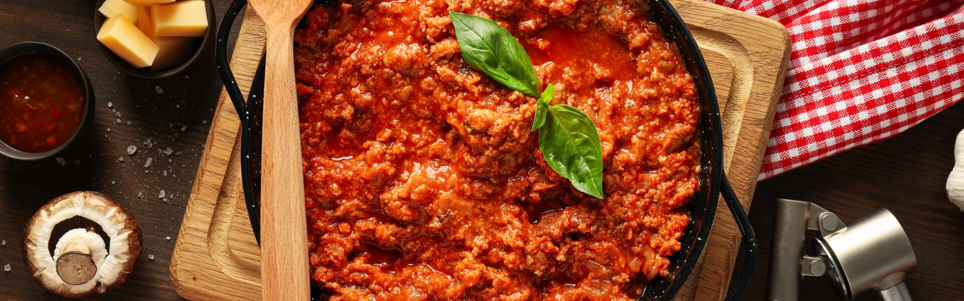 Bolognese sauce, concept of tasty and delicious food