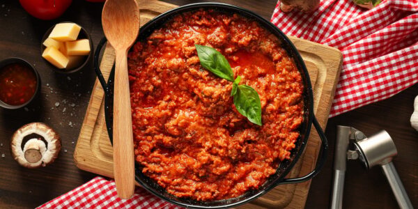 Bolognese sauce, concept of tasty and delicious food