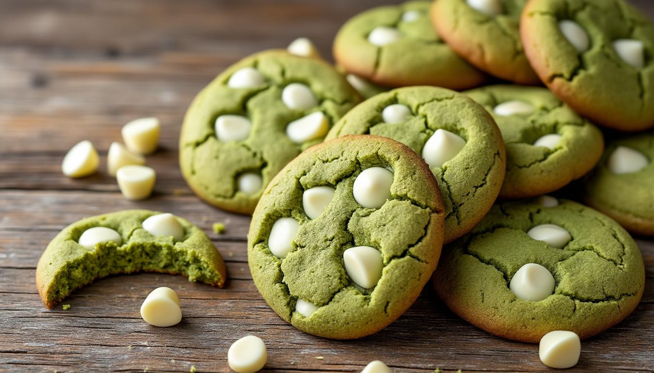 découvrez notre délicieuse recette de cookies au matcha et chocolat blanc, une idée de cadeau gourmand parfaite pour surprendre vos proches. alliez la douceur du chocolat blanc à la saveur unique du matcha pour des biscuits savoureux et raffinés.