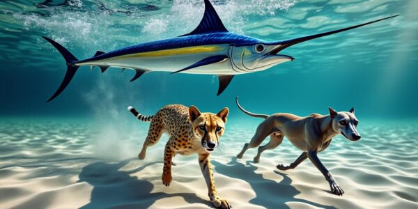 découvrez quel est l'animal marin le plus rapide au monde et comparez sa vitesse impressionnante à celle des champions terrestres. un voyage fascinant au cœur de la nature et de ses records extrêmes !