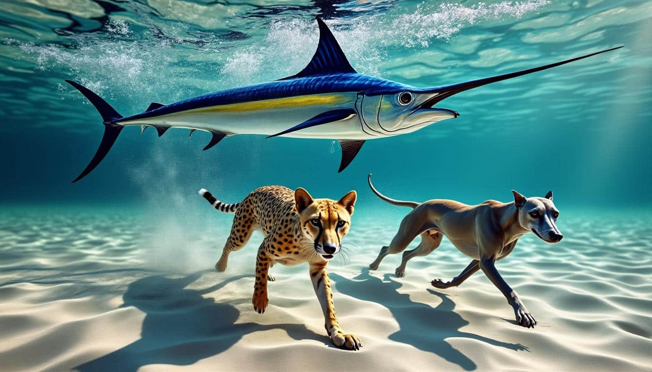 découvrez quel est l'animal marin le plus rapide au monde et comparez sa vitesse impressionnante à celle des champions terrestres. un voyage fascinant au cœur de la nature et de ses records extrêmes !