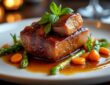découvrez une recette élégante de canard confit accompagné d'une sauce au foie gras pour impressionner vos convives lors de vos repas.