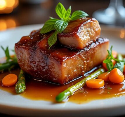 découvrez une recette élégante de canard confit accompagné d'une sauce au foie gras pour impressionner vos convives lors de vos repas.