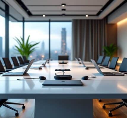 optimisez vos présentations grâce à notre table de réunion professionnelle, idéale pour des conférences efficaces et un environnement de travail dynamique.