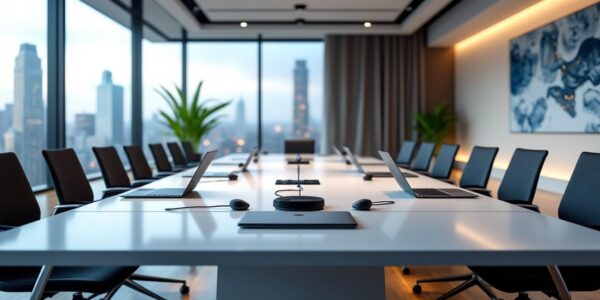 optimisez vos présentations grâce à notre table de réunion professionnelle, idéale pour des conférences efficaces et un environnement de travail dynamique.