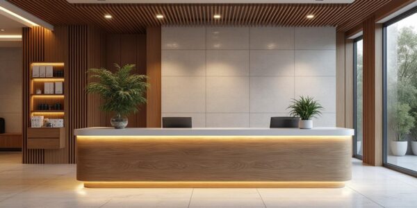 découvrez nos astuces pour choisir le mobilier idéal de votre banque d'accueil, alliant style et fonctionnalité pour sublimer votre salon de coiffure et accueillir vos clients avec élégance.