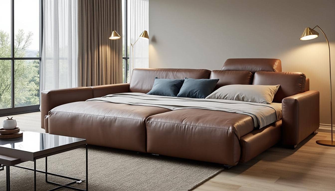 Canape Cuir Convertible Poltronesofanull