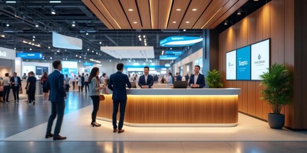 découvrez comment une banque d'accueil pour salon professionnel peut optimiser l'organisation, améliorer l'expérience des visiteurs et valoriser votre événement.