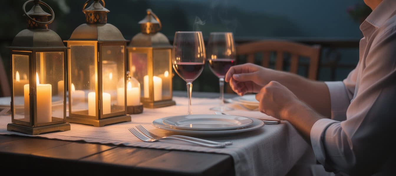 découvrez comment l'ambiance des bougies et des lanternes peut transformer vos dîners en moments romantiques et inoubliables.