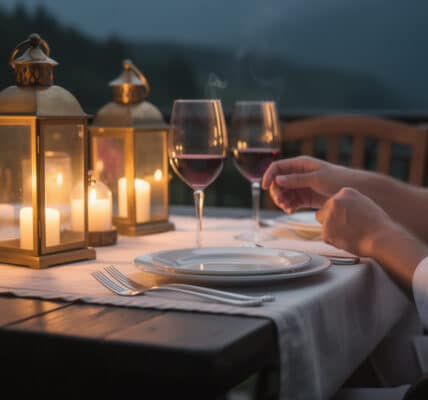 découvrez comment l'ambiance des bougies et des lanternes peut transformer vos dîners en moments romantiques et inoubliables.