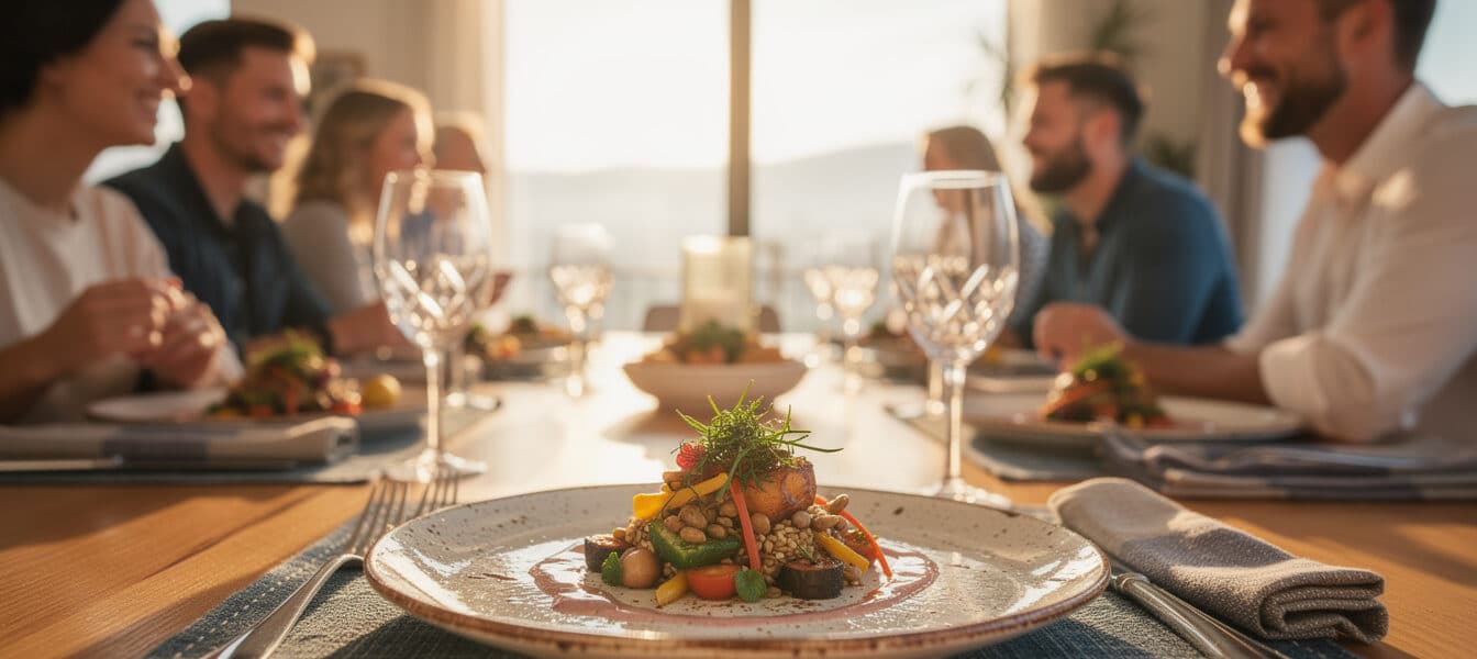 découvrez les avantages d'un menu végétarien pour vos invités lors de votre prochaine soirée : santé, diversité et respect de l'environnement au coeur de votre repas.