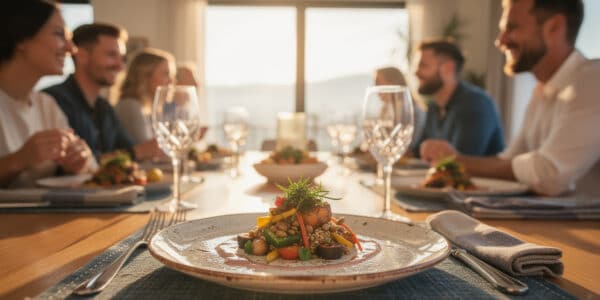 découvrez les avantages d'un menu végétarien pour vos invités lors de votre prochaine soirée : santé, diversité et respect de l'environnement au coeur de votre repas.