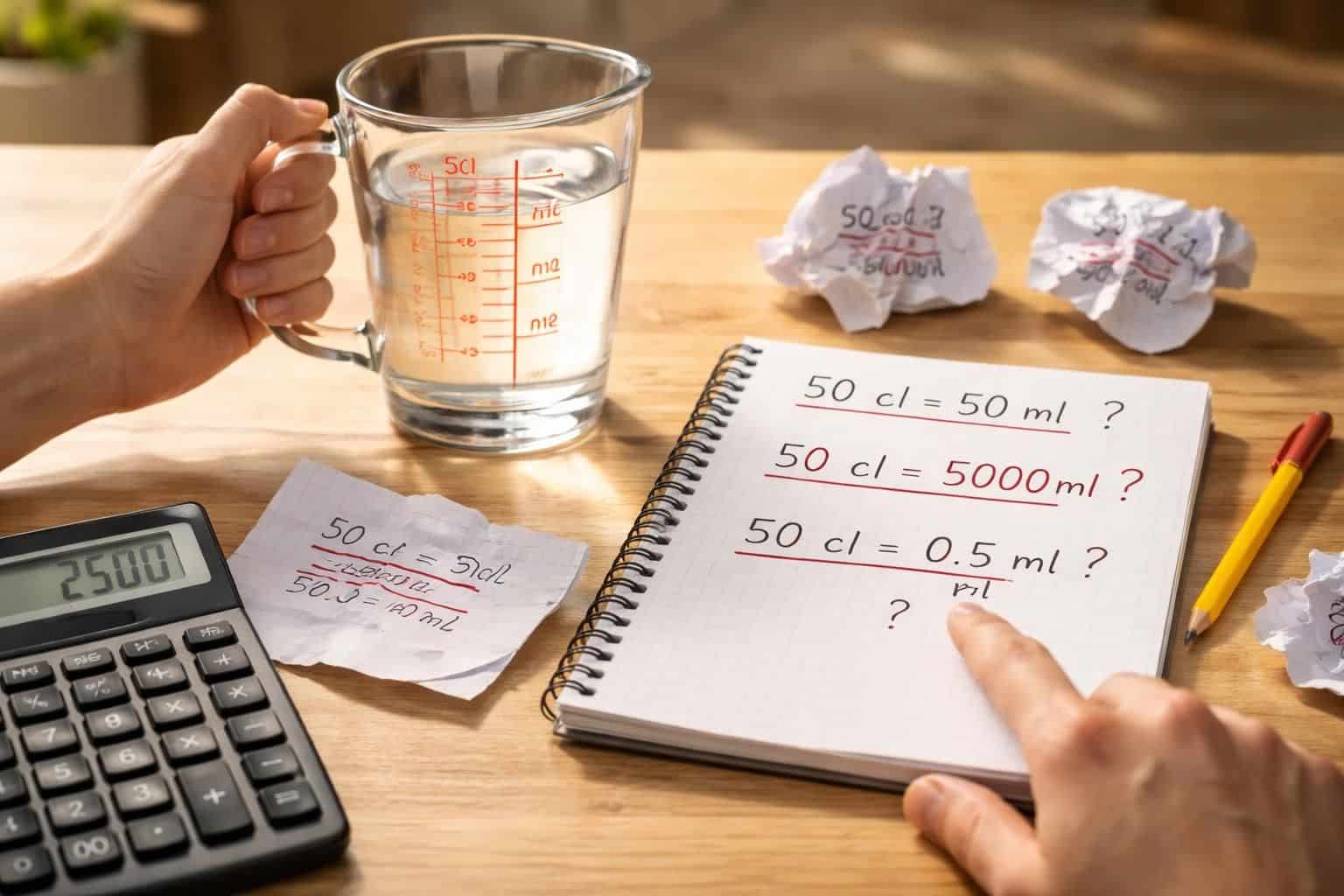 découvrez les erreurs fréquentes à éviter lors de la conversion de 50 centilitres en millilitres pour des calculs précis et fiables.