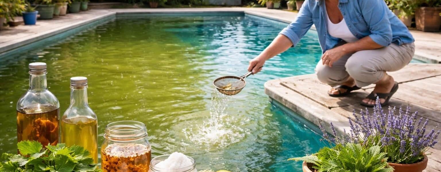 découvrez les remèdes de grand-mère efficaces pour éliminer rapidement l'eau verte de votre piscine et retrouver une eau claire en un rien de temps.