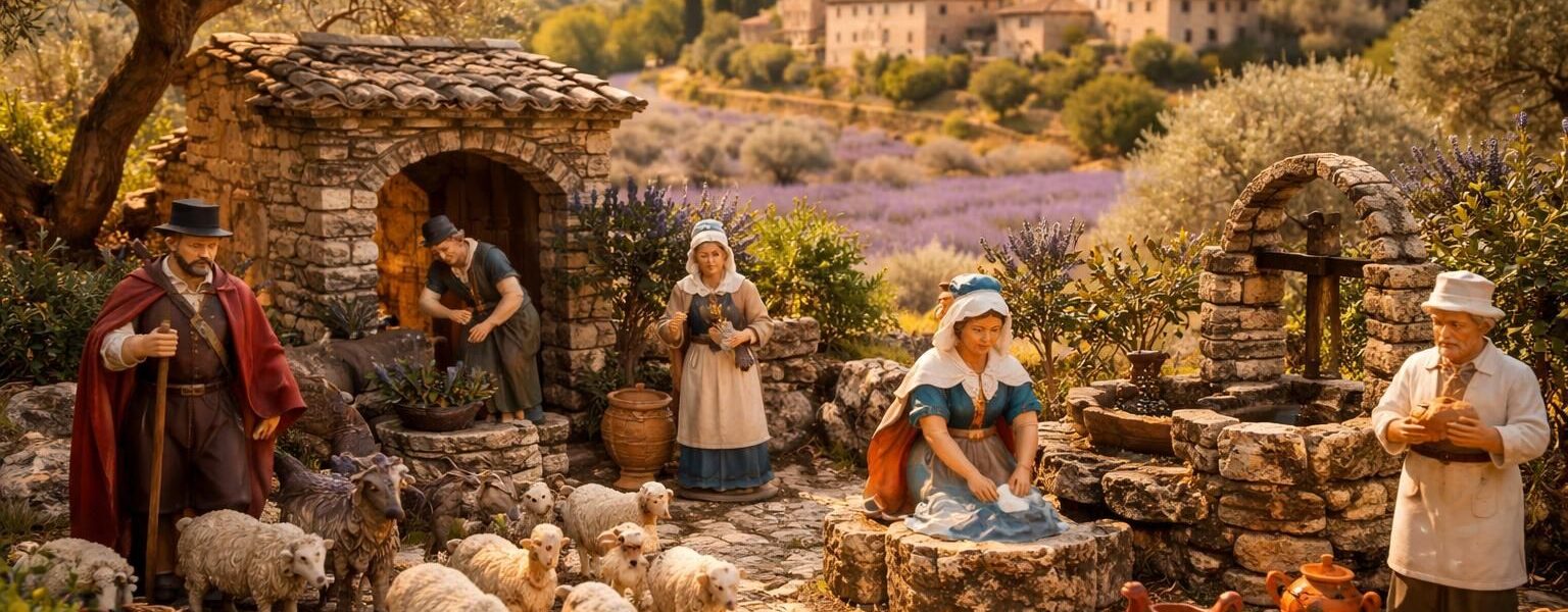découvrez le patrimoine unique et le charme authentique des paysages à travers une immersion captivante dans une crèche provençale traditionnelle.