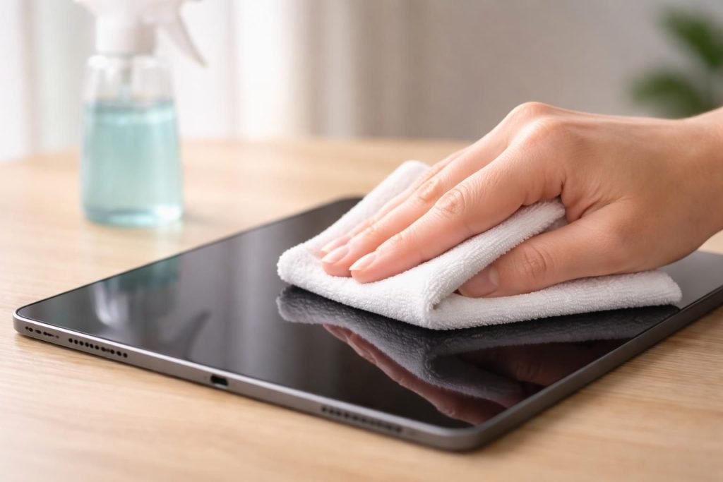 découvrez notre guide pratique pour nettoyer votre tablette en toute sécurité sans risquer d'endommager vos appareils électroniques avec de l'eau.