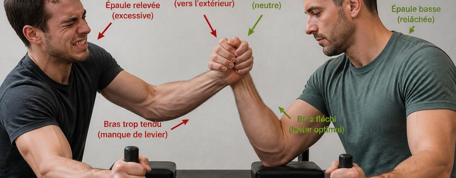 découvrez les erreurs fréquentes à éviter pour améliorer votre technique au bras de fer et prévenir les blessures lors de cet exercice intense.