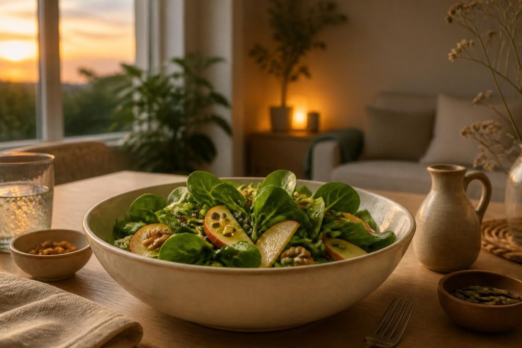 découvrez les bienfaits de manger de la mâche le soir et profitez d'une salade légère et saine avant le coucher pour une digestion facilitée et un sommeil réparateur.